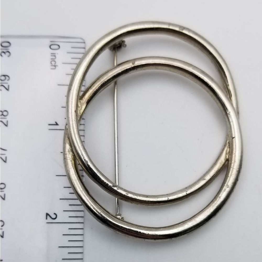 3/$20 Twin double circle forever entwined brooch